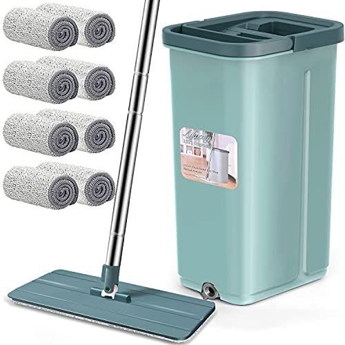 Scraping mop with bucket set