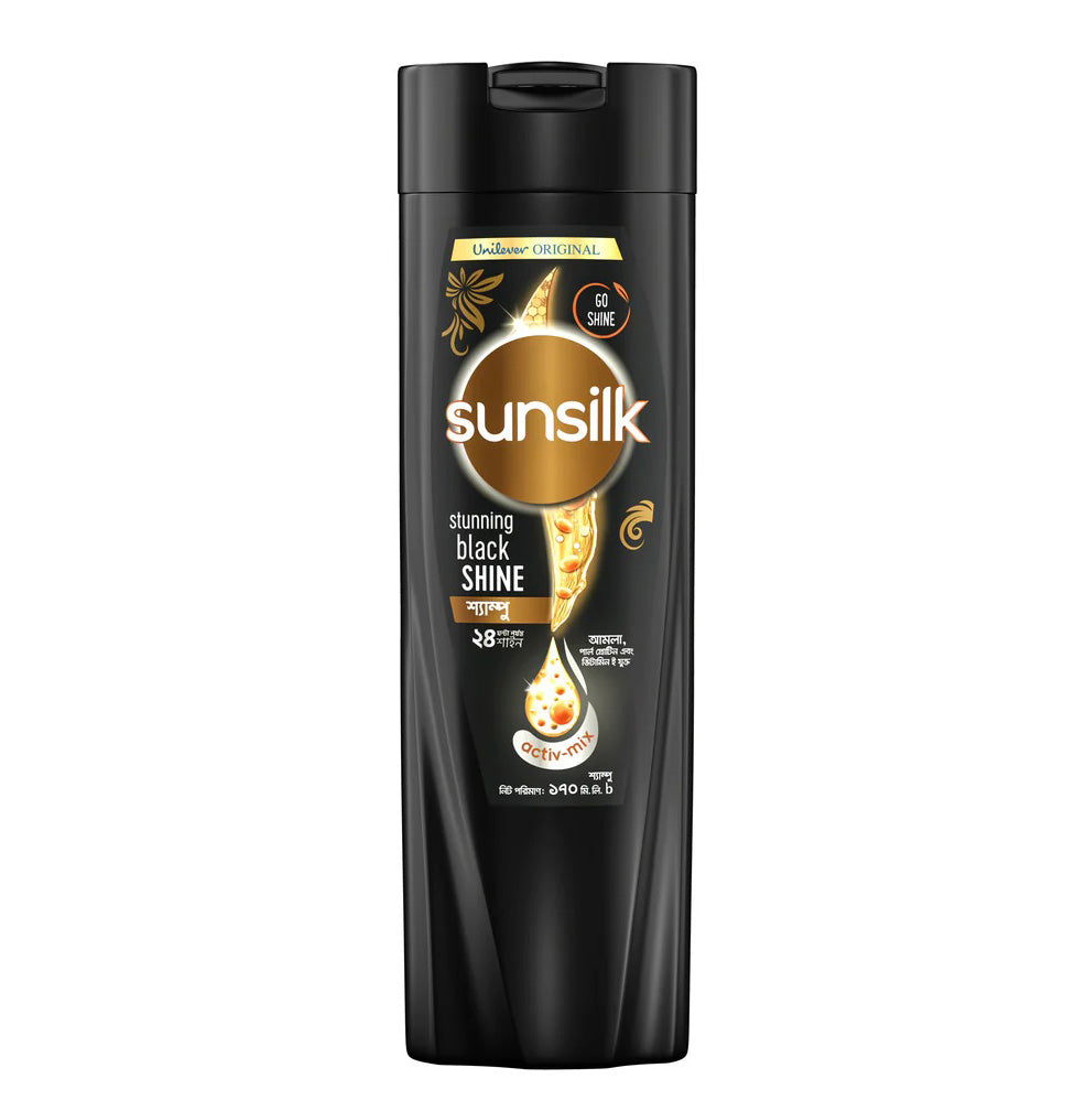 Sunsilk Shampoo Stunning Black Shine (330ml/15% Extra)