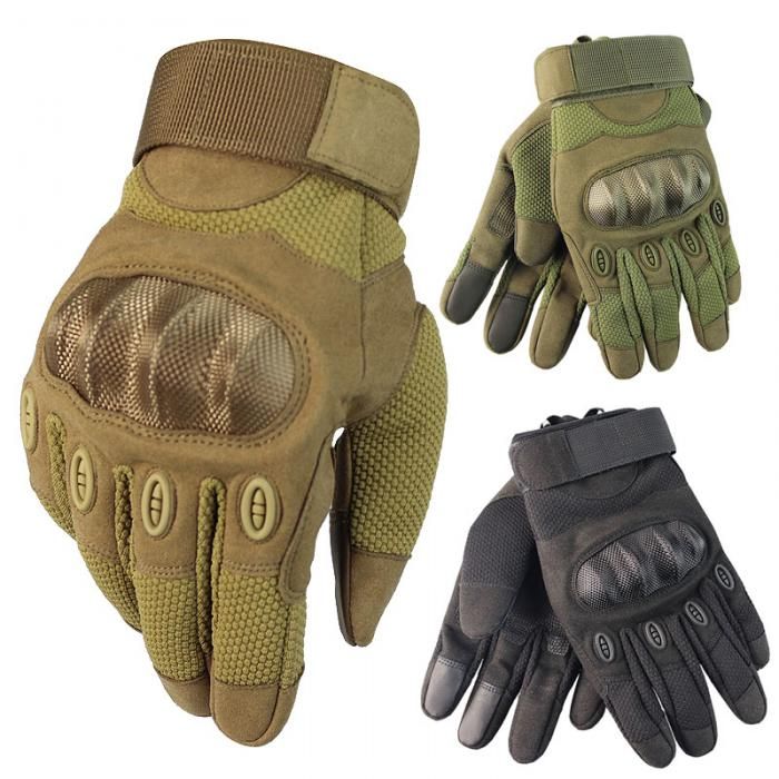 Military Grade Tactical Carbon Fiber Touch Screen Enable Hand Gloves