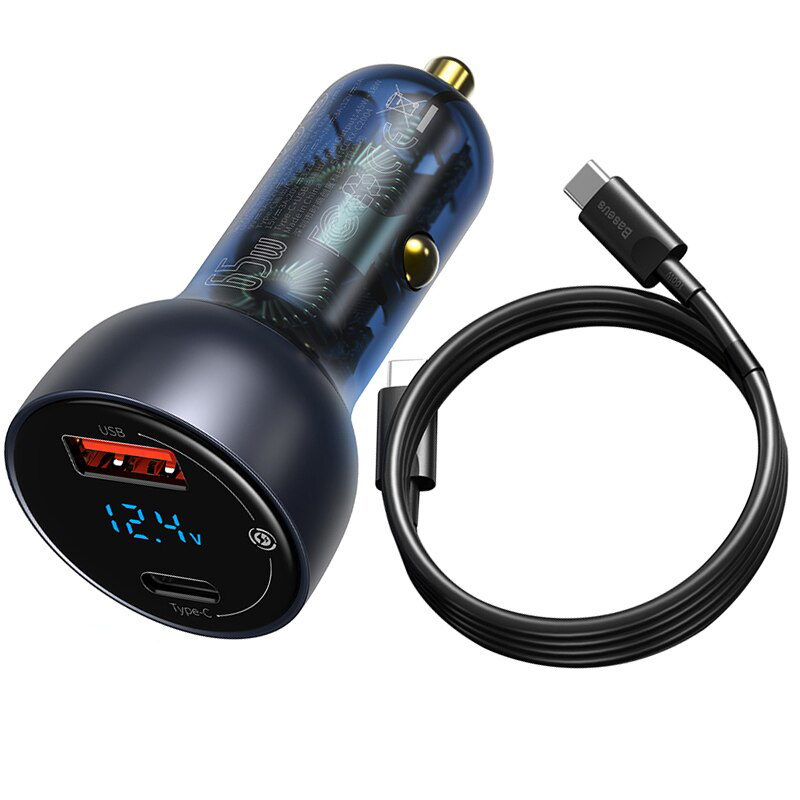 Baseus Particular Digital Display QC+PPS Dual Quick Charger Car Charger 65W