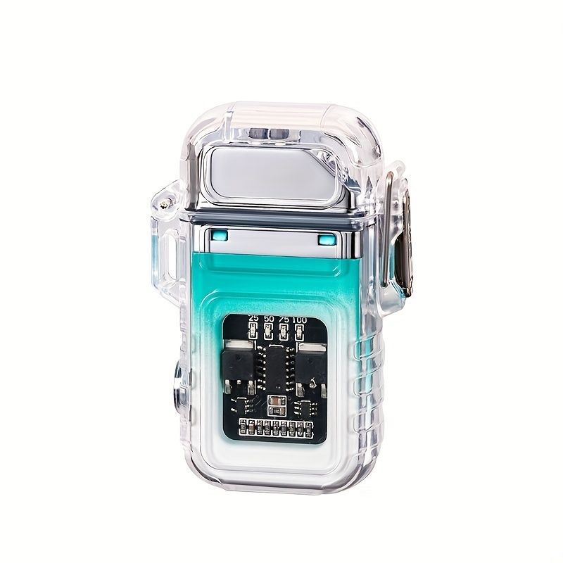 Transparent Colorful LED Arc Lighter with Flash Light