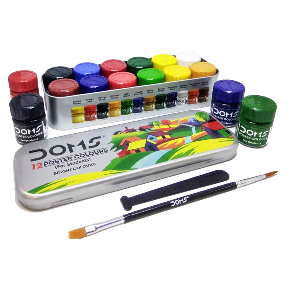 Doms Poster Colour (12Color/10ml Paint Set)